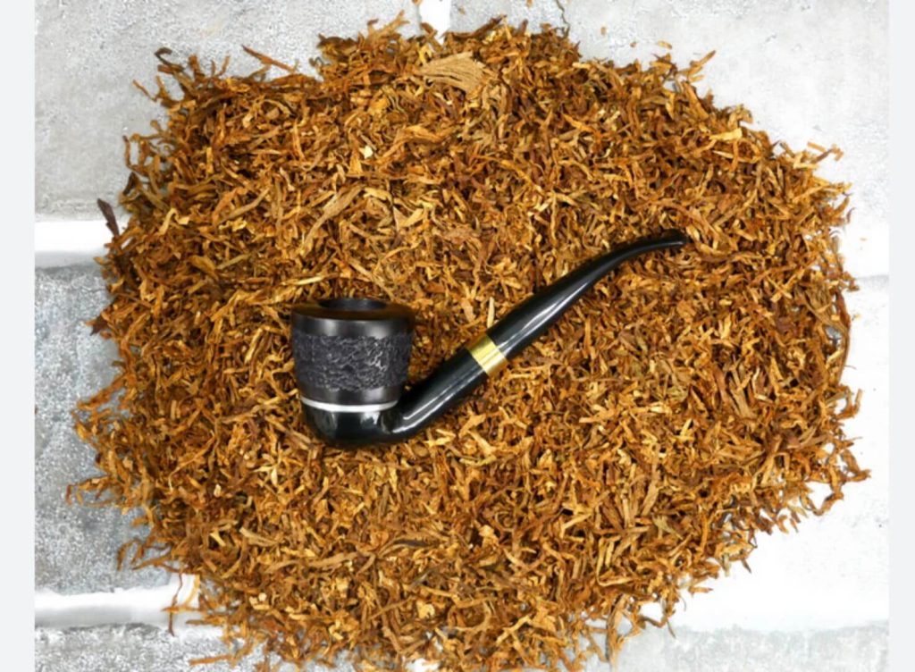 Close-up of finely shredded Shag Tobacco